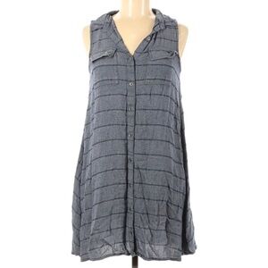 Mudd Sleeveless buttons down shift shirt dress medium mini women’s
